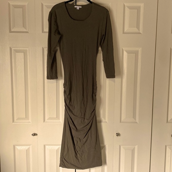 James Perse New Maxi Pencil Style Dress With Open Back Slit - Picture 1 of 12